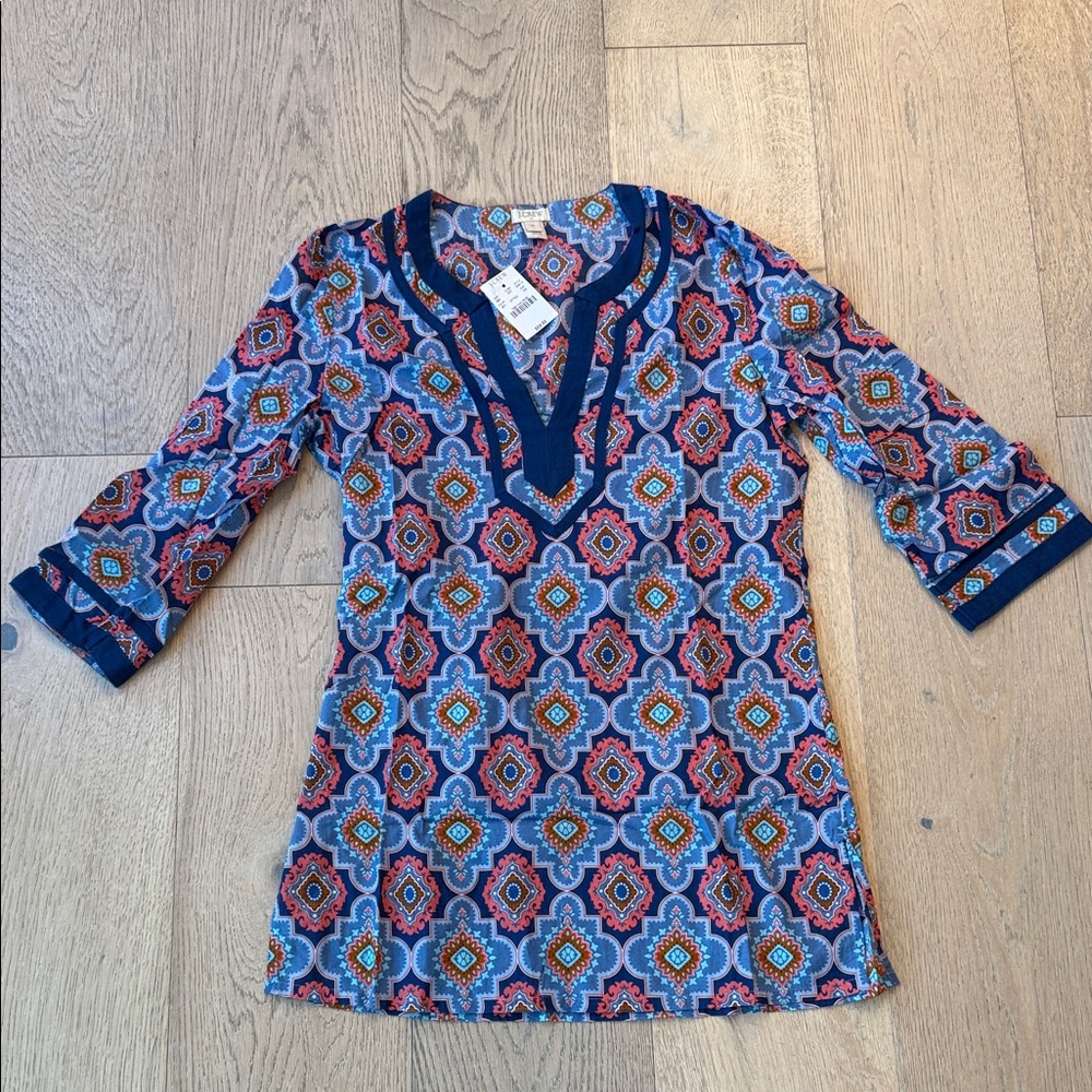 J.Crew Colorful Geometric Tunic – Size XS – NWT